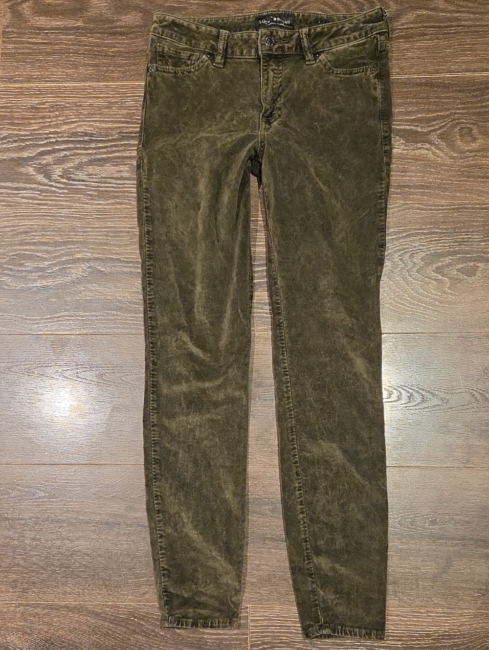 ❤ LUCKY BRAND VELOUR AVA SUPER SKINNY JEANS, 2 (26)